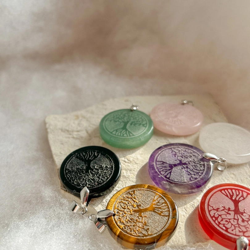 pendente in pietra + albero della vita